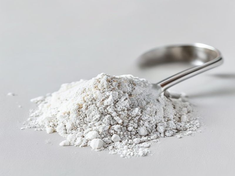 Fine mineral premix powder with a scoop