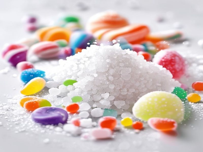Confectionery sweets and sweetener powder